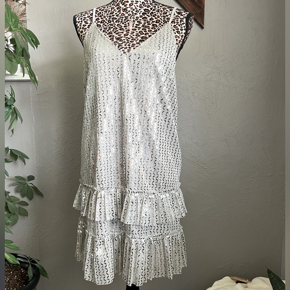 Shimmy Shimmy Slip Dress (Silver) - Small